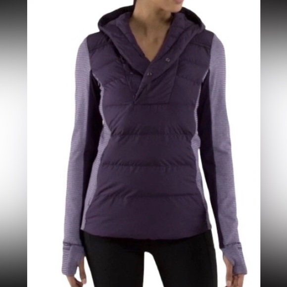 Lululemon Womens 4 Purple Fluff Off Down Pullover Jacket - Picture 2 of 3